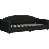 vidaXL Dnevni krevet crni 90 x 200 cm od tkanine | shoptok.hr