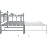  Za krevet na razvlačenje sivi metalni 90 x 200 cm | shoptok.hr