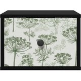  Wall-mounted noćni ormarić GOTHA Crni hrast 36 x 33 x 25 cm - Crni hrast Zeleni uzorak drveta 1 | shoptok.hr