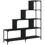  Regal za knjige 4 razine crni 139x33,5x149 cm konstruirano drvo | Eponuda.com