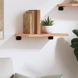  Zidna polica svjetlosmeđa 40 x 20 x 2 cm od obrađene hrastovine | shoptok.hr