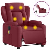 Maison Chic Električni masažni naslanjač - Relax naslanjač vinsko rdeče blago, (22134819) | Shoptok.si