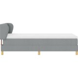 vidaXL Box Spring Krevet s Madracem - Svjetlosiva, 90x200 cm, Tkanina | shoptok.hr