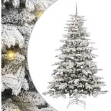 vidaXL Umjetno božićno drvce s nogom Bijelo 210 cm PE i PVC | shoptok.hr