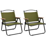  Stolice za kampiranje 2 kom zelene 54x43x59 cm tkanina Oxford | shoptok.hr