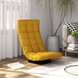 vidaXL Okretna podna stolica od tkanine boja senfa | shoptok.hr