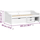  Dnevni ležaj s 3 ladice IRUN bijeli 90x200 cm masivna borovina | shoptok.hr