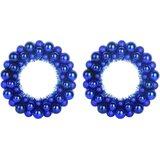  Vijenci s božićnim kuglicama 2 pcs Plava 33 x 33 x 7 cm | shoptok.hr