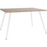 MID.YOU Pisalna Miza Salia, Bela, Barva Hrasta, 138x80cm | Shoptok.si