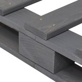  Okvir za krevet od paleta od masivne borovine sivi 180 x 200 cm | shoptok.hr