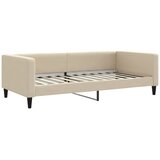  Dnevni krevet s madracem krem 100 x 200 cm od tkanine | shoptok.hr