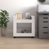 Kolica za radni stol sjajna bijela 60x45x60cm konstruirano drvo | shoptok.hr