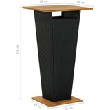  5-dijelni vrtni barski set od poliratana s jastucima crni | shoptok.hr
