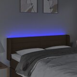  LED uzglavlje tamnosmeđe 147x16x78/88 cm od tkanine | Eponuda.com