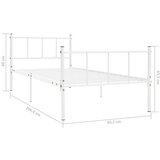  Posteljni okvir bel kovinski 90x200 cm, (20606655) | Shoptok.si
