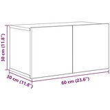  Set TV komoda s policom Zidne Ostalo s pohranom s vratima 10 pcs hrast artisan 30.5 x 30 x 90 cm | shoptok.hr