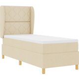  Box Spring Postelja z Blazino Krem 80x200 cm Tkanina, (22051805) | Shoptok.si