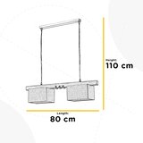 Lesnina XXXL VISEČA SVETILKA 80/15/100 cm E27 | Shoptok.si