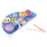 ECO TOYS Stol za glazbene instrumente sa ksilofonom, činelama, tamburinom, morska tema | shoptok.hr