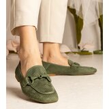 D/CEO UR/CEO Green perforated women's moccasins with decoration Mensory | ePonuda.com