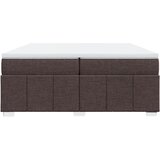  Krevet s oprugama i madracem tamnosmeđi 200x200 cm od tkanine | shoptok.hr