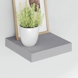  Plutajuća zidna polica siva 23 x 23,5 x 3,8 cm MDF | shoptok.hr