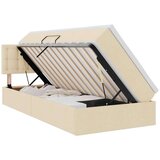  Krevet s prostorom za pohranu s LED-om Krema 90 x 190 cm | shoptok.hr