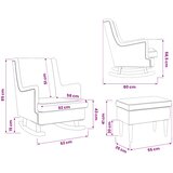  Fotelja s footstoolom 2 kom. Tamnosiva Bouclé 60 x 79 x 87,5 cm | shoptok.hr