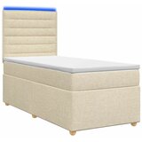  Boxspring krevet s madracem Krem 100 x 200 cm Tkanina - Krem 100 x 200 cm Dizajn linija | shoptok.hr