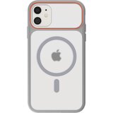 AVIZAR Ovitek MagSafe za iPhone 11, zadnja stran z dimnim efektom z ojačanim silikonskim okvirjem, Siva, (5000190629) | Shoptok.si