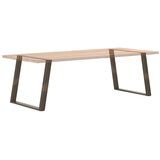vidaXL Noge za blagovaonski stol U-oblik 2 kom Prirodni čelik 100 x (72-73) cm Čelik - Prirodna 100 x (72-73) cm 1 | shoptok.hr