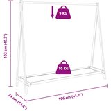  Stalak za odjeću s policama 106x34x102 cm od bambusa | shoptok.hr