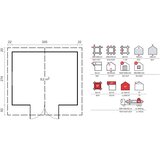 Male kuće Drvena vrtna kućica ALABAMA 355 × 294 cm – bez završnog krovnog pokrova | shoptok.hr