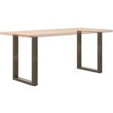  Noge za blagovaonski stol U-oblik 2 kom Prirodni čelik 60 x (72-73) cm Čelik | shoptok.hr
