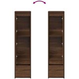 vidaXL Visoka ploča smeđi hrast 29,5x34x119,5 cm izrađeno drvo | shoptok.hr