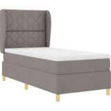 Box Postelja s pomičnim vzmetenjem in vzmetnico Taupe 100x200 cm Tkanina, (22053028) | Shoptok.si