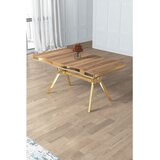 Hanah home trpezarijski sto Prah, 160 × 90 cm, ploča u dekoru Hazar, zlatne noge | Eponuda.com