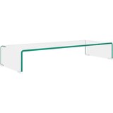 The Living Store Stojalo za TV / ekran stekleno prozorno 80x30x13 cm - TV Stojalo, (21493904) | Shoptok.si