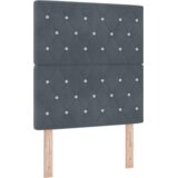 vidaXL Podložna postelja z vzmetnico Temno siva 80x200 cm Žamet | Shoptok.si