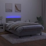  box spring s madracem LED svjetlosivi 120x190 cm tkanina | shoptok.hr