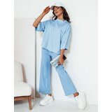 DStreet Spodnie damskie wide leg RITES błękitne | Shoptok.si