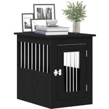 vidaXL Pohištvo za pasji boks črn hrast 62x45x59 cm inženirski les | Shoptok.si