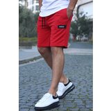 Madmext Men's Red Basic Capri Shorts Cene
