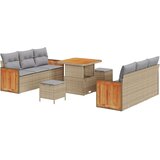  9-dijelni set vrtne sofe s jastučićima bež poli ratan akacija 2-sjedna vrtna sofa s jastučićima bež poli ratan 3-dijelni set z | shoptok.hr