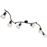 QAZQA Moderni stropni reflektor črn 145 cm 6 luči - Botu | Shoptok.si