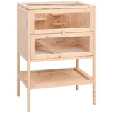 vidaXL Kletka za hrčke 55x40x80 cm trden les jelke | Shoptok.si
