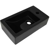 Maison Chic Umivalnik - Kopalna umivalnik - Lavabo pravokotni keramika črne barve 46x25,5x12 cm, (21684569) Cene