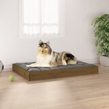 vidaXL Pasja postelja medeno rjavo 91,5x64x9 cm trdna borovina | Shoptok.si