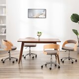  Okretne blagovaonske stolice 4 kom smeđe-sive drvo i tkanina | shoptok.hr