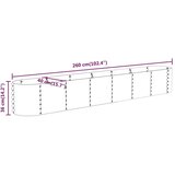  Povišena vrtna gredica od čelika 260 x 40 x 36 cm antracit | shoptok.hr